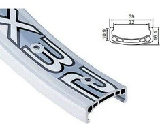 Alexrims Ekstremali rankena DX32 CNC 24 "x48 balta kapsulė (ALX- DX32484BL)