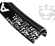 Alexrims Mtb rim ALEXRIMS MD21 26 "x36otw. Betūriai paruošti H.let juoda