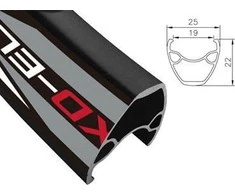 Alexrims Mtb XD ELITE 27,5 "x32otw. Lašišinės paruoštos H. Juodas diskas (ALX-XD-ELIT275)
