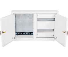 Alfako 2x12 ant paviršiaus montuojamas modulinis telekomunikacijų skirstomasis skydas, 4x simplex lizdas, 8x televizorius SK-TEL-NAT-WSPÓLNA