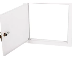 Alfako Apžiūros durys su spyna 300x300mm RAL 9003 SP 300/300