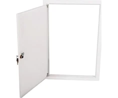 Alfako Apžiūros durys su spyna 400x400mm RAL 9003 SP 400/400