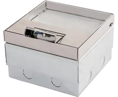 Alfako Plieninė grindų dėžutė iš nerūdijančio plieno užpildymui max 2x4 mod 95x140x140mm PP2M-A