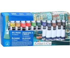 Other Brand Kitų gamintojų aliejiniai dažai 12 ml tūbelėse po 12 spalvų