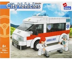 ALLEBLOX Kaladėlės KONSTR ALLEBLOX CITY 255EL 34X27X6 AMBUL
