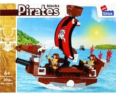 ALLEBLOX Kaladėlės KONSTR ALLEBLOX PIRAT 204EL 34X27X6 18/36