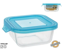 Kvadratinė stiklinė pietų dėžutė 320 ml, 5 x 13,2 x 11,7 cm, KITCHEN&amp;GO