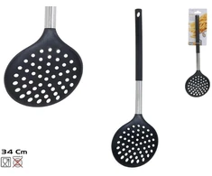 Virtuvinis samtis (kiaurasamtis) juodas plienas Togo, 34,5 x 10 x 7 cm, KITCHEN&amp;GO