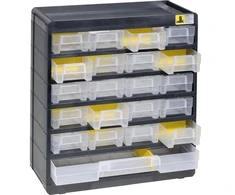 AllIT Pojemnik magazynowy VarioPlus Basic 32 (B x H x T) 300 x 335 x 135 mm Juodas, Geltonas 1 vnt. (458090)