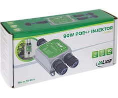 Allnet InLine® PoE++ lauko injektorius, 10 Gb/s, 90 W, IP67