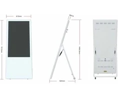 Monitorius ALLNET 43 inch Stand Ekranas with Wheels, 700 Nits, HDMI, Baltas