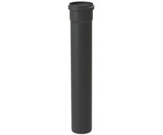 Almeva STARR Vamzdis su lizdu DN80 2m UV stabilus juodas