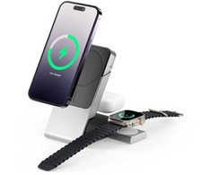 Alogic Matrix+ 3-in-1 magnetinis įkroviklis+Power Bank+AW Puk balta