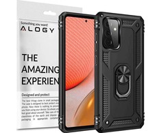 Dėklas Alogy Case šarvuotas dangtelis Alogy Stand Armor Ring, skirtas Samsung Galaxy A72 Juodas