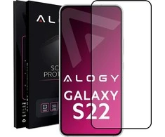 Alogy Grūdintas stiklas, skirtas Alogy Full Glue dėklui, tinkamas Samsung Galaxy S22 Juodas