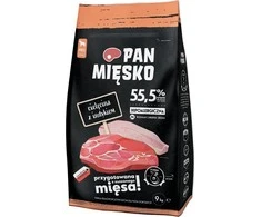 PAN MIĘSKO Veršiena su kalakutiene M - sausas šunų maistas - 9kg