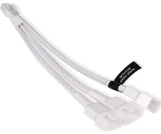 „Alphacool“ Y skirstytuvas, 4 kontaktų į 3 x 4 kontaktų PWM, 15 cm, baltas