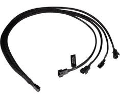 „Alphacool“ Y skirstytuvas, 4 kontaktų į 4 x 4 kontaktų PWM, 60 cm, juodas