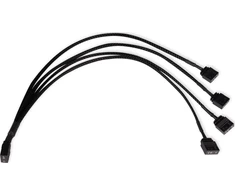 Alphacool Y-Splitter aRGB 3-pin to 4x 3-pin 30cm – juodos spalvos