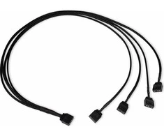 Alphacool Y-Splitter aRGB 3-pin to 4x 3-pin 60cm – juodos spalvos