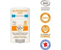 Alphanova Alphanova Sun, Filtravimo kremas Stift, SPF50 +, Mėlyna Whale, 12 g