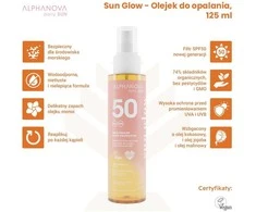 Alphanova Dieninis įdegis, švytėjimas, įdegio aliejus su SPF50, 125 ml