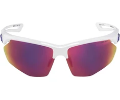 ALPINA Cycling Glasses NYLOS HR Baltas‑Violetinė Violetinė Mirror Lens Cat.3