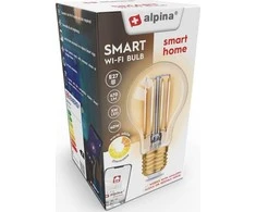 Alpina - Išmanioji Wi-Fi lemputė, E27 lizdas, galia 4,9 W, šilta balta