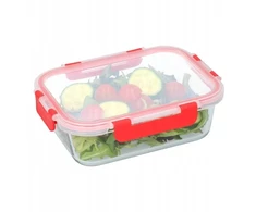 Alpina - Glass food container with lid Priešpiečių dėžutė 21x16x6 cm 1 L