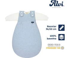 Alvi ALVI Baby-Mäxchen, Miegmaišis - specialus audinys - 3 dalių Quilt aqua 56/62