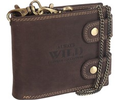 Always Wild Vyriška odinė piniginė su grandinėle ir RFID Visada Laukinis