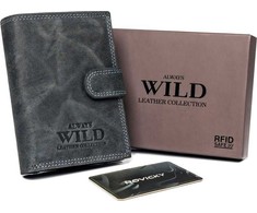 Always Wild Vyriška odinė piniginė su išorine mokėjimo kišene. Visada Laukinis