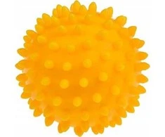 TULLO 441 Sensorinis kamuolys masažui ir reabilitacijai 9cm geltonas