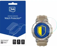 3Mk apsauginis hibridinis stiklas 3mk išmaniojo laikrodžio ekranui. Laikrodžio apsauga „FlexibleGlass“, skirtas „Amazfit T-Rex Ultra“.