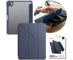 „Amazingthing Titan Pro“ dėklas „iPad Pro 11“ M5 planšetiniam kompiuteriui su 720° pasukamu stovu ir rašiklio laikikliu – tamsiai mėlynas (4896238620259)