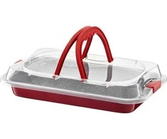 Dajar Kepimo forma 36x23x5 cm su plastikiniu dangčiu CHERRY (iki +230C) Ambition 83013