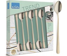 Amefa Amefa Austin 1410 - 6 arbatiniai šaukšteliai su ledu madingoje dėžutėje - šampano spalvos