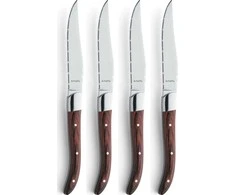 Amefa Royal Steak 2520 - 4 vnt Steak peilis rinkinys ruda medinėje dėžutėje