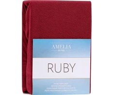 AmeliaHome Paklodė su guma 200–220x200+30 tamsiai raudona AH RUBY