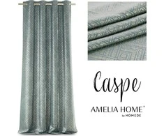 AmeliaHome Užuolaida Blackout 140×250 šviesiai žalia su aukso akcentu AH