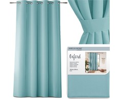Naktinė užuolaida su žiedais AmeliaHome OXFORD 140X250 cm, 1 vnt., spalva: mėlyna