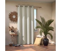 Naktinė užuolaida su žiedais AmeliaHome BLACKOUT 140X245 cm, 1 vnt., spalva: balta