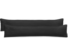DecoKing Pagalvės užvalkalas 20 × 145 cm, juodos spalvos