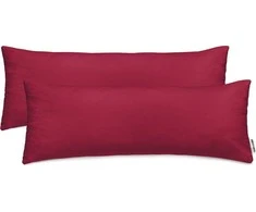 DecoKing Pagalvės užvalkalas 40×145 cm bordo spalvos (2 vnt)