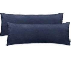 DecoKing Pagalvės užvalkalas tamsiai mėlynas 40×145 cm, 2 vnt