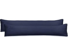 DecoKing Pagalvės užvalkalas 20×145 cm tamsiai mėlynas 2 vnt