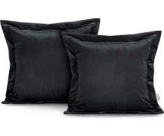 AmeliaHome Pagalvės užvalkalas aksomas 45×45 cm juoda AH