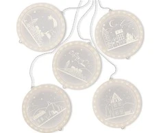 AmeliaHome LEDPL/AH/CHRISTMASCITY/ROUND/SET/5PCS