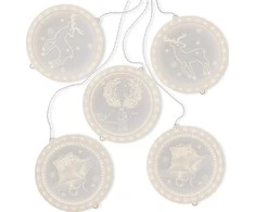 AmeliaHome LEDPL/AH/REINDEERSMESS/ROUND/SET/5PCS