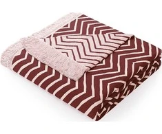 AmeliaHome Rožinis pledas ZARIA Twisty, 150 x 200 cm